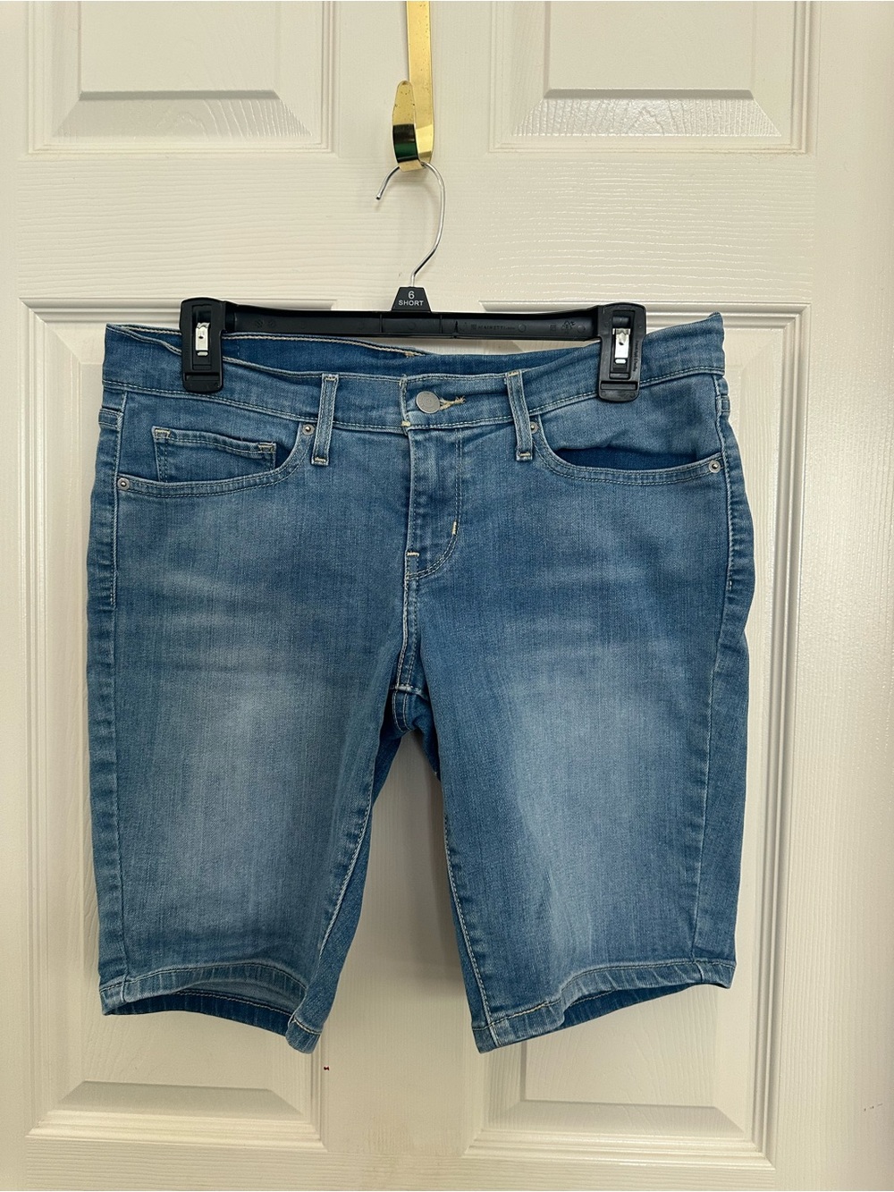Levi's Light Blue Denim Jean Shorts Stretcheable